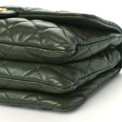 Chanel Lambskin Quilted Medium Pillow Crush Flap Khaki 8 of 8
