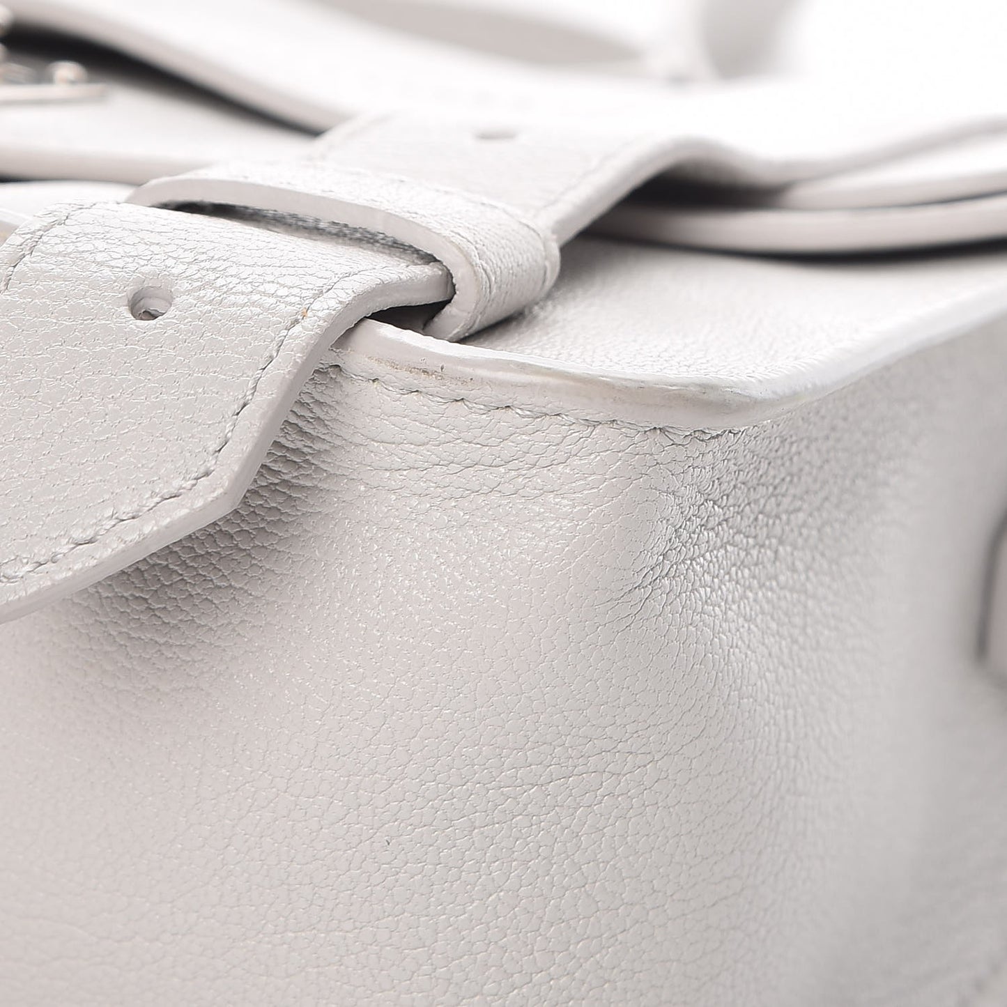 Lambskin PS1 Mini Pouch Messenger Pale Steel