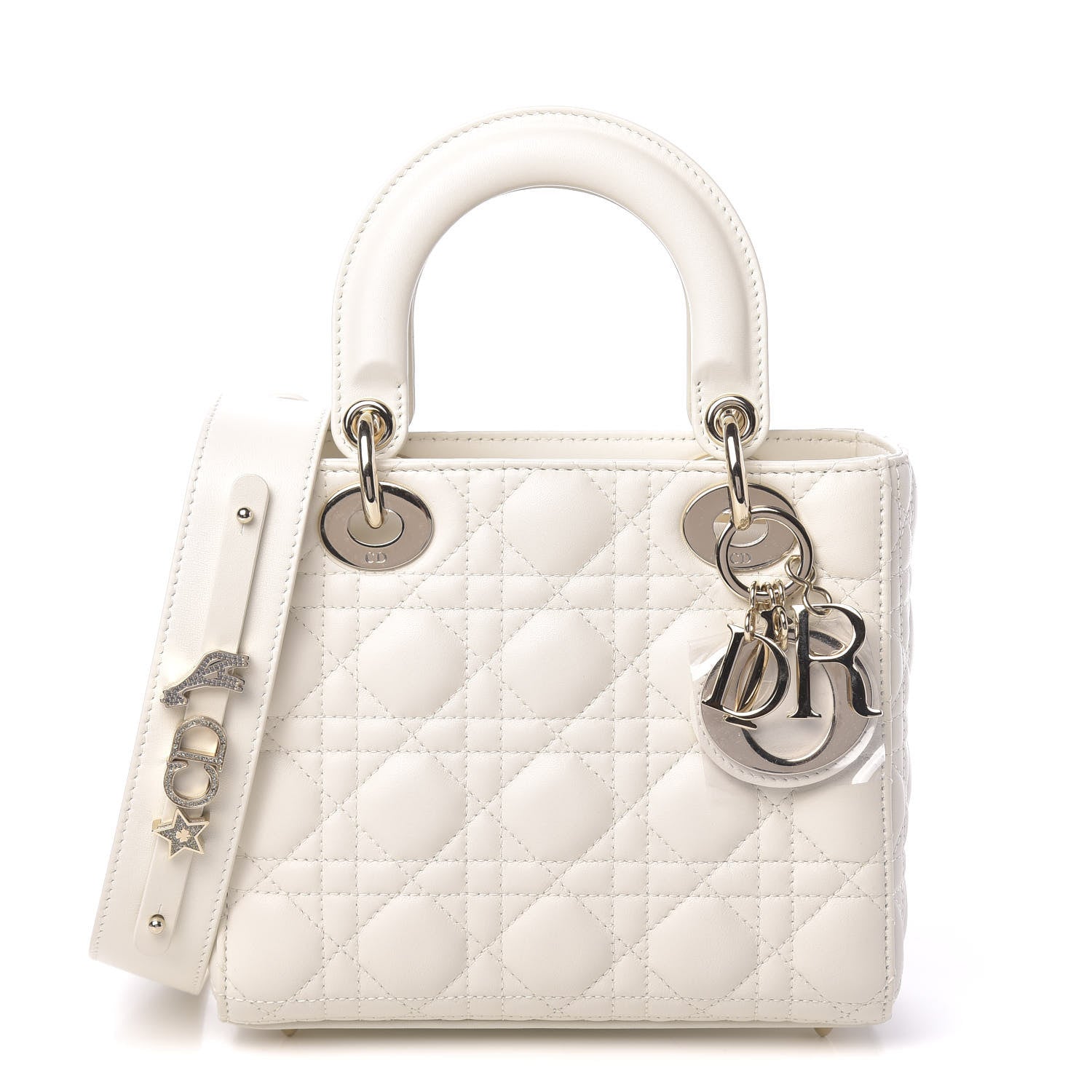 Christian Dior Lambskin Cannage Small My ABCDior Lady Dior White 1 of 11