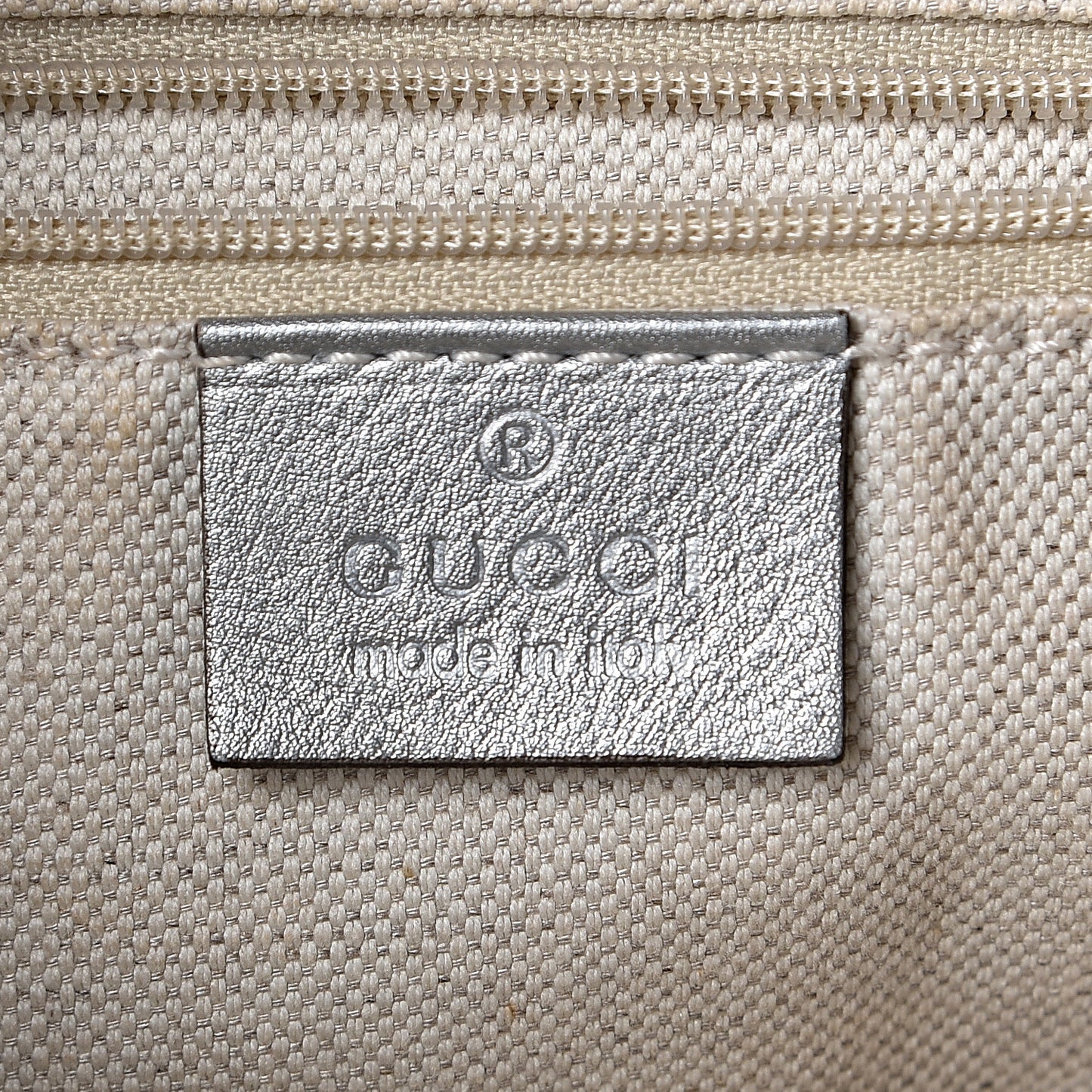 Metallic Guccissima Medium D Gold Hobo Silver