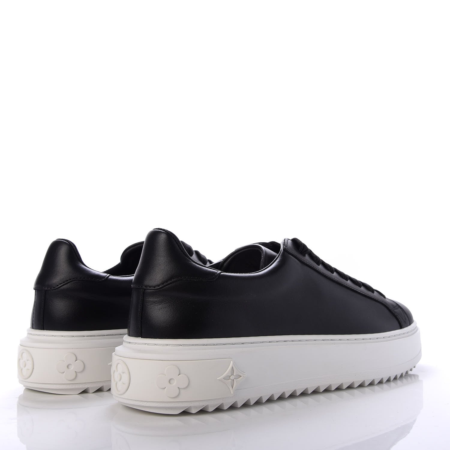 Louis Vuitton Calfskin Time Out Sneakers 37.5 Black 4 of 9