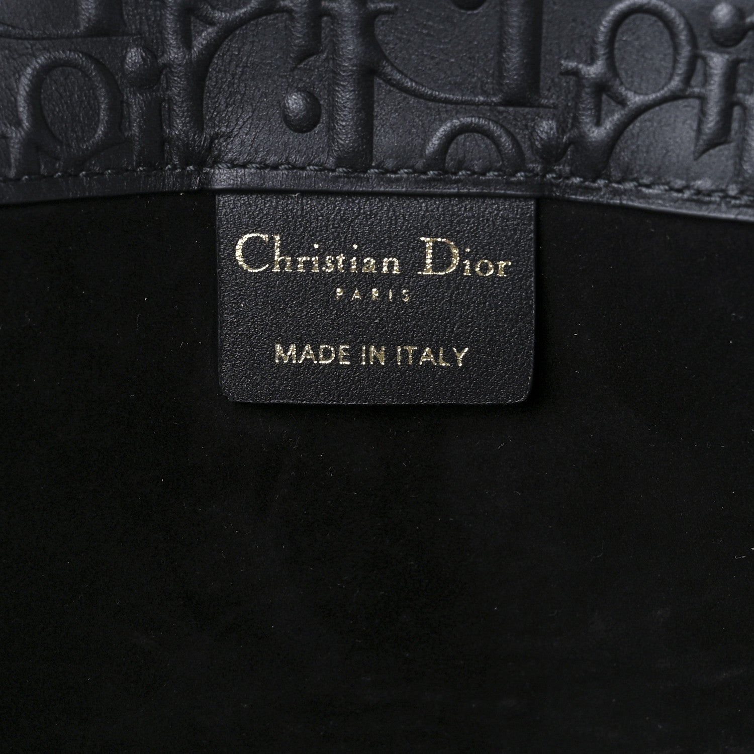 Christian Dior Oblique Calfskin Embossed Book Tote Black 6 of 9