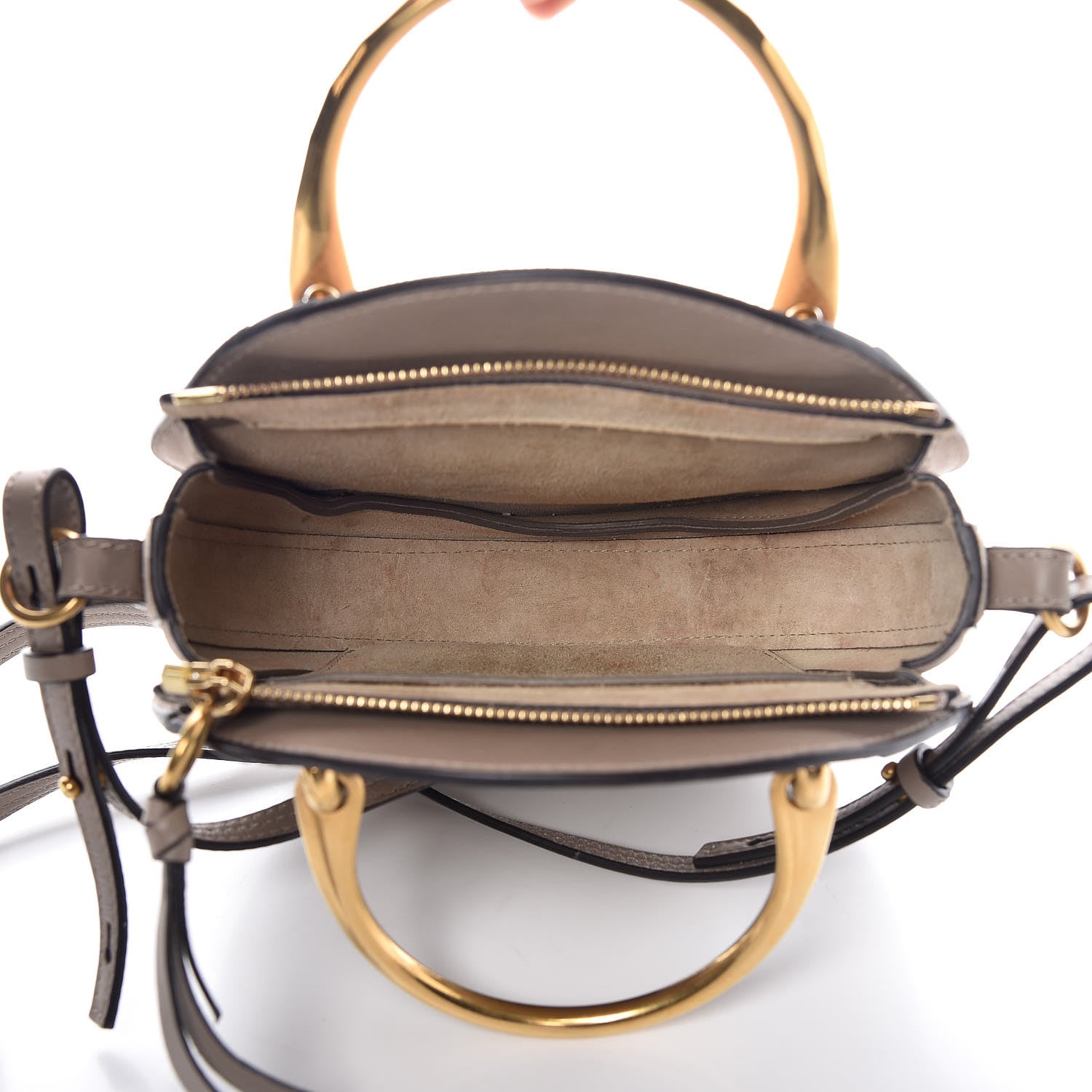 Chloe Calfskin Suede Small Pixie Bag Motty Grey 5 of 13