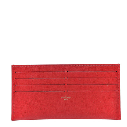 Louis Vuitton Calfskin Felicie Card Holder Insert Cherry 1 of 6