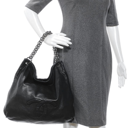 Chanel Lambskin Soft and Chain Large Hobo Black 2 of 7