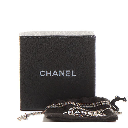 Chanel Crystal CC Timeless Necklace Silver 4 of 4