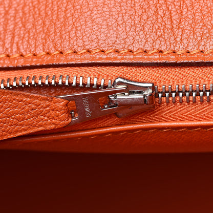 Hermes Shiny Porosus Crocodile Birkin 35 Orange 18 of 33