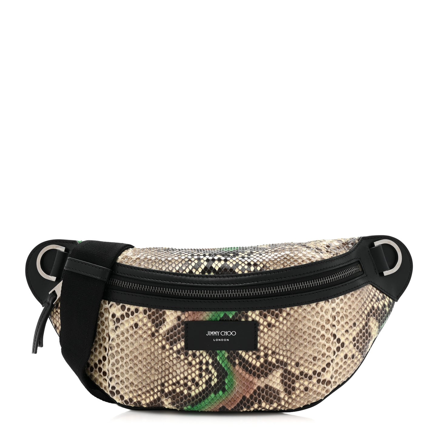 Snakeskin Belt Bag Beige Multicolor