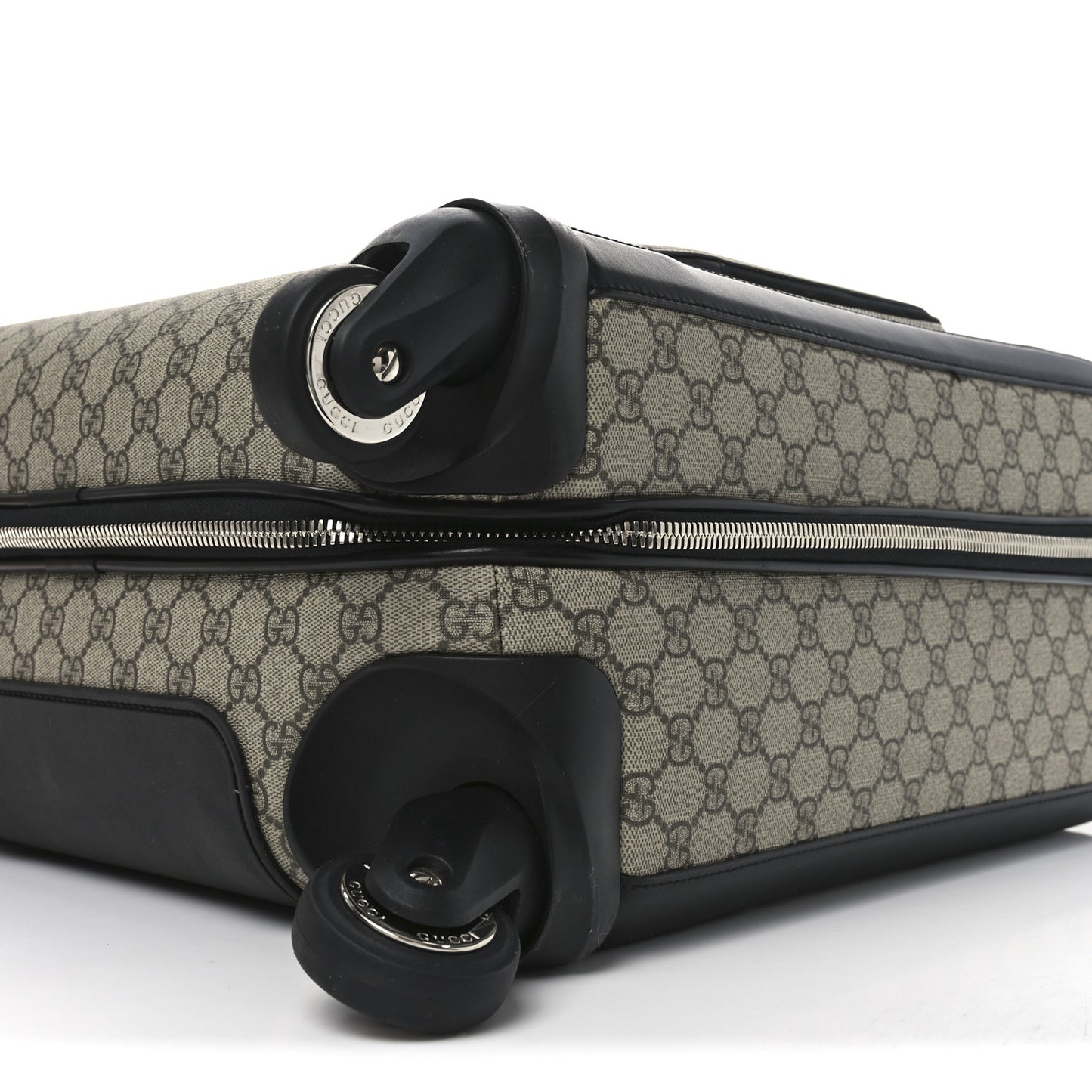 GG Supreme Monogram Calfskin Carry On Trolley Beige Ebony Black