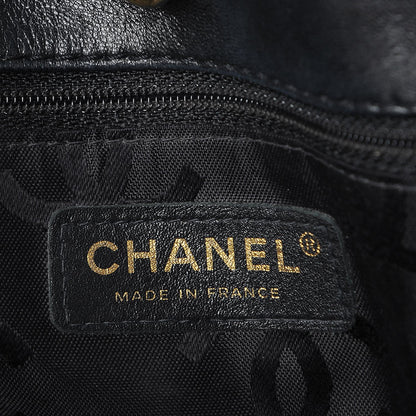 Chanel Lambskin Cross Stitch Shopper Tote Black 6 of 8