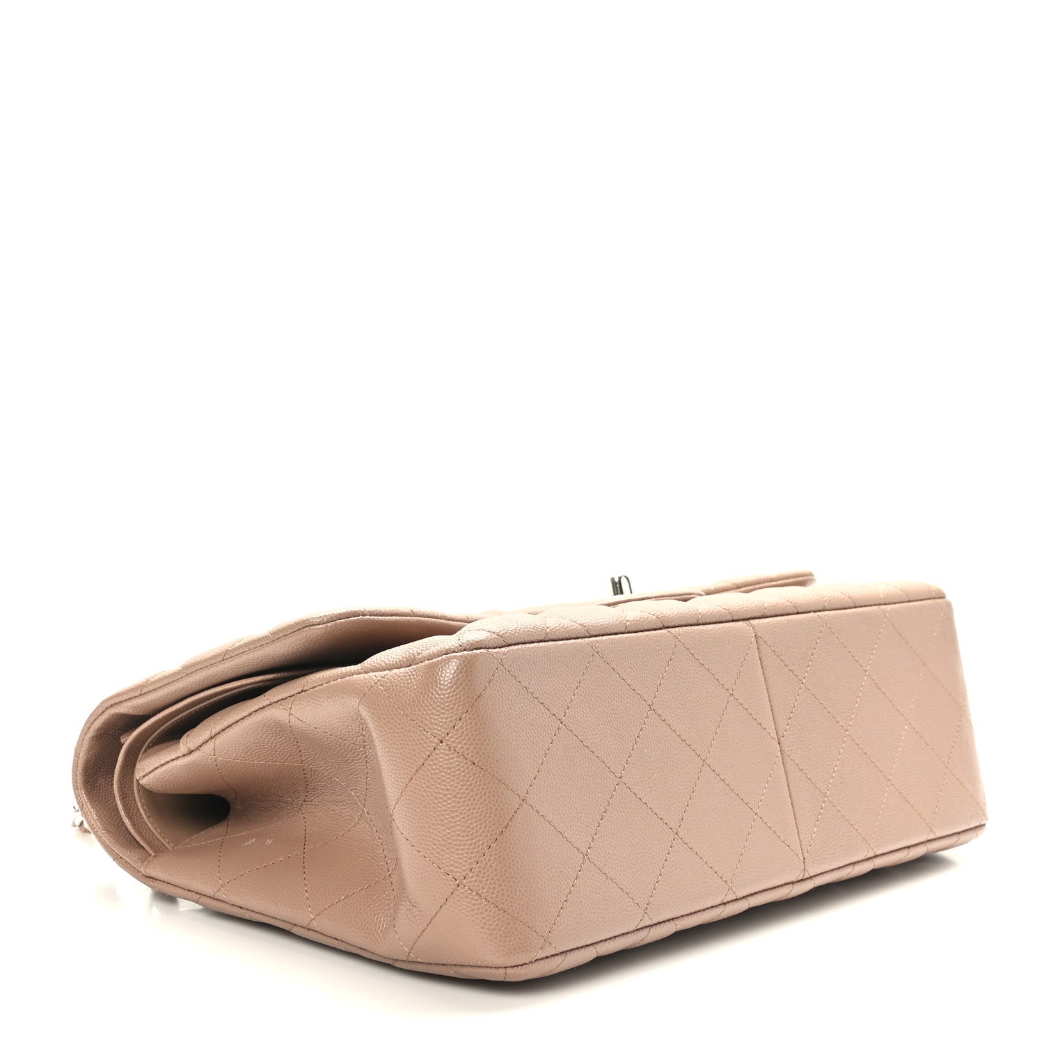 Chanel Caviar Quilted Jumbo Double Flap Beige 3 of 8