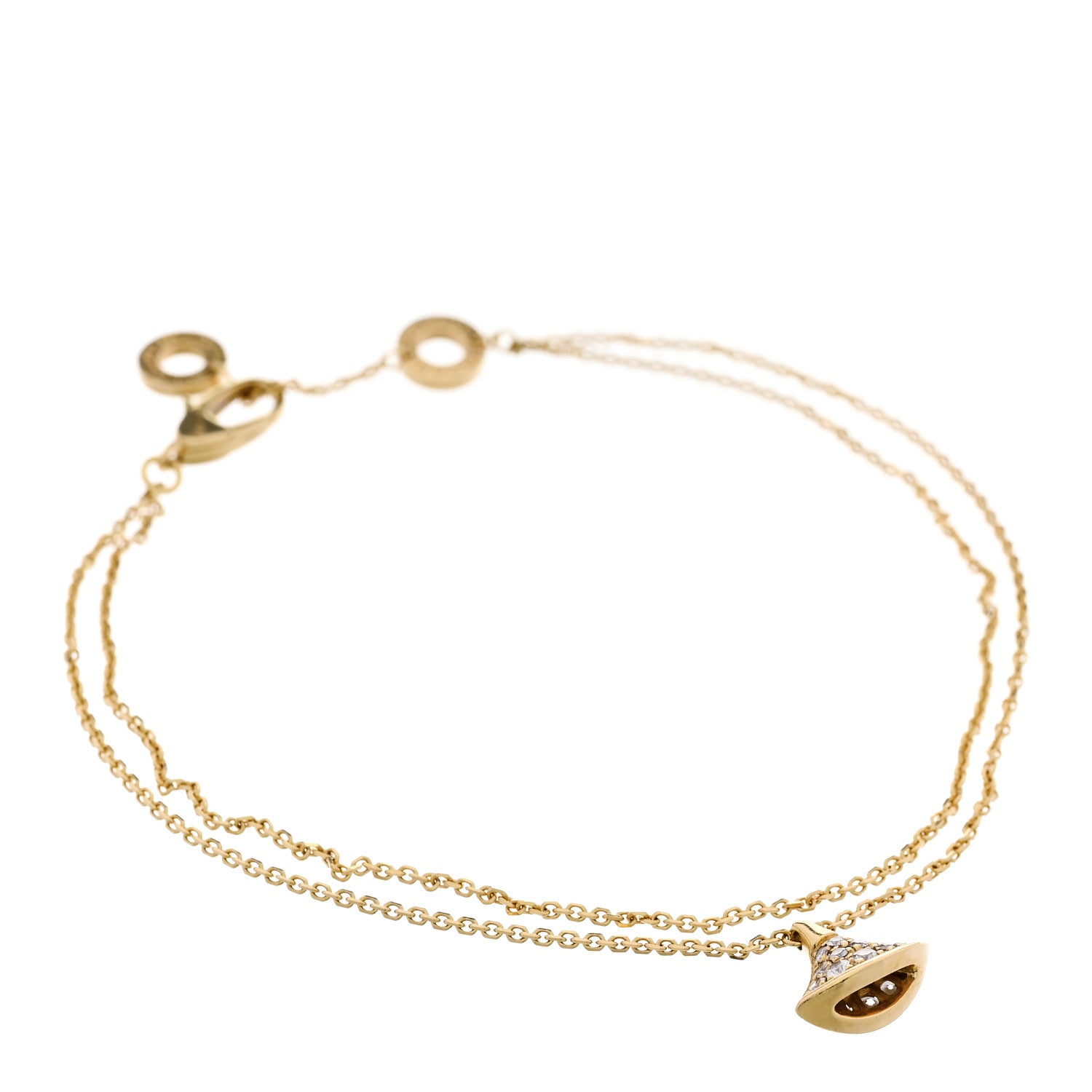 Bulgari 18K Yellow Gold Diamond Divas' Dream Bracelet ML 1 of 6