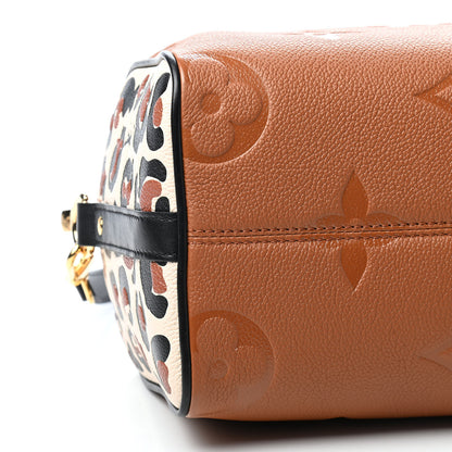 Louis Vuitton Empreinte Monogram Giant Wild At Heart Speedy Bandouliere 25 Caramel 8 of 9