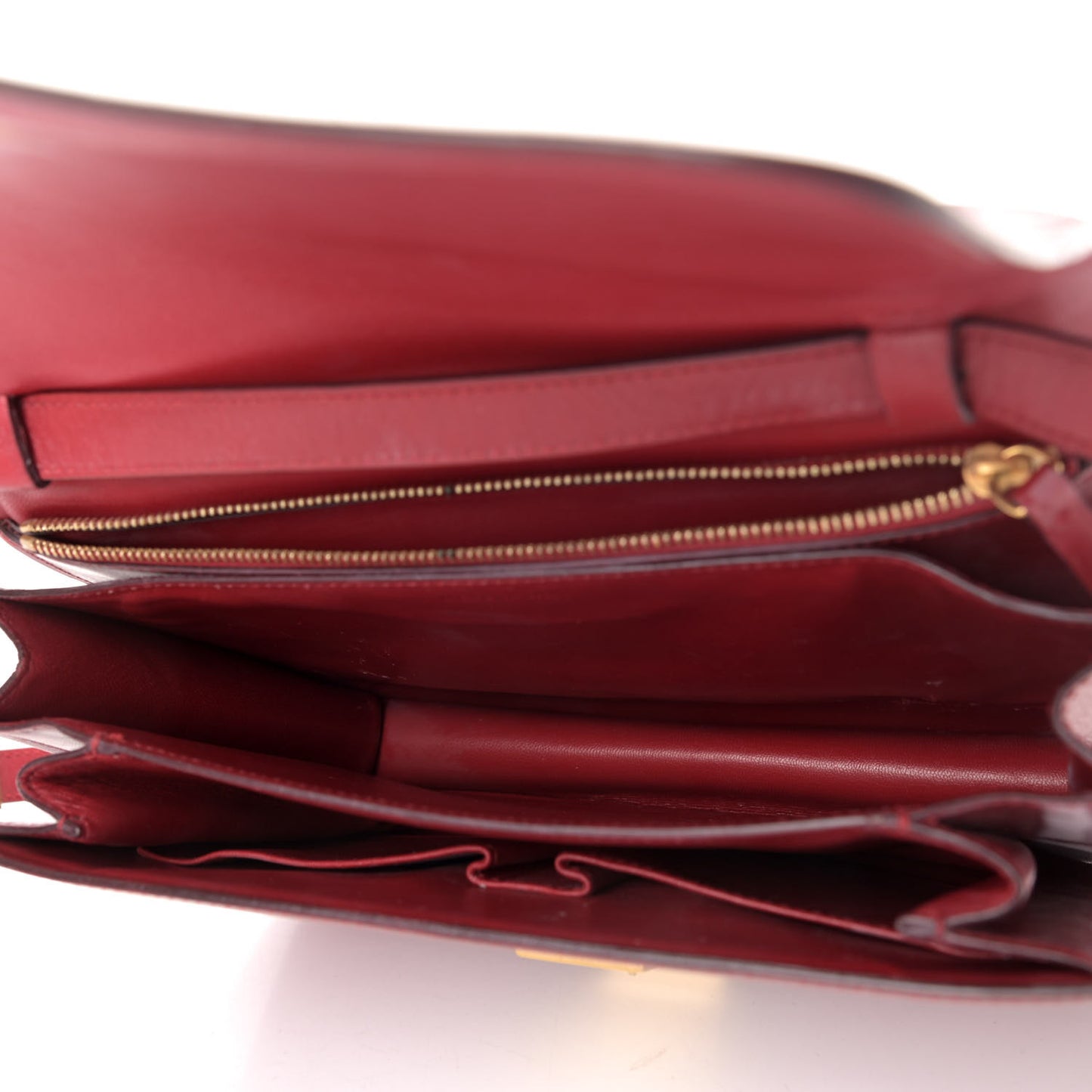 Box Calfskin Medium Classic Box Flap Bag Red