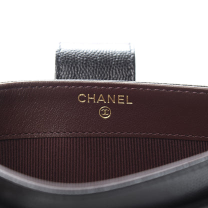Chanel Caviar Quilted Classic Strap Pouch Black 8 of 12