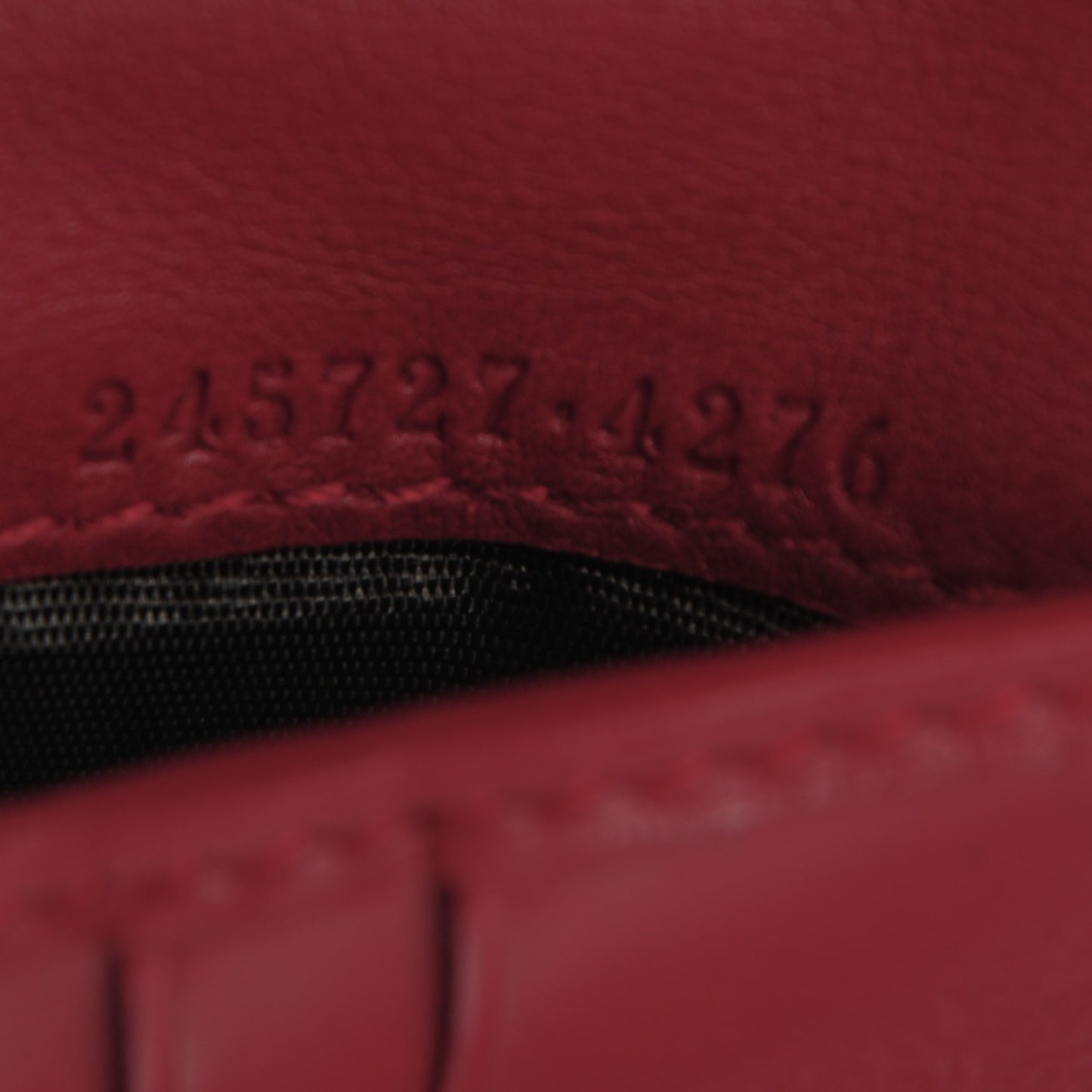Guccissima Lovely Heart French Flap Wallet Red