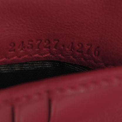 Gucci Guccissima Lovely Heart French Flap Wallet Red 7 of 7