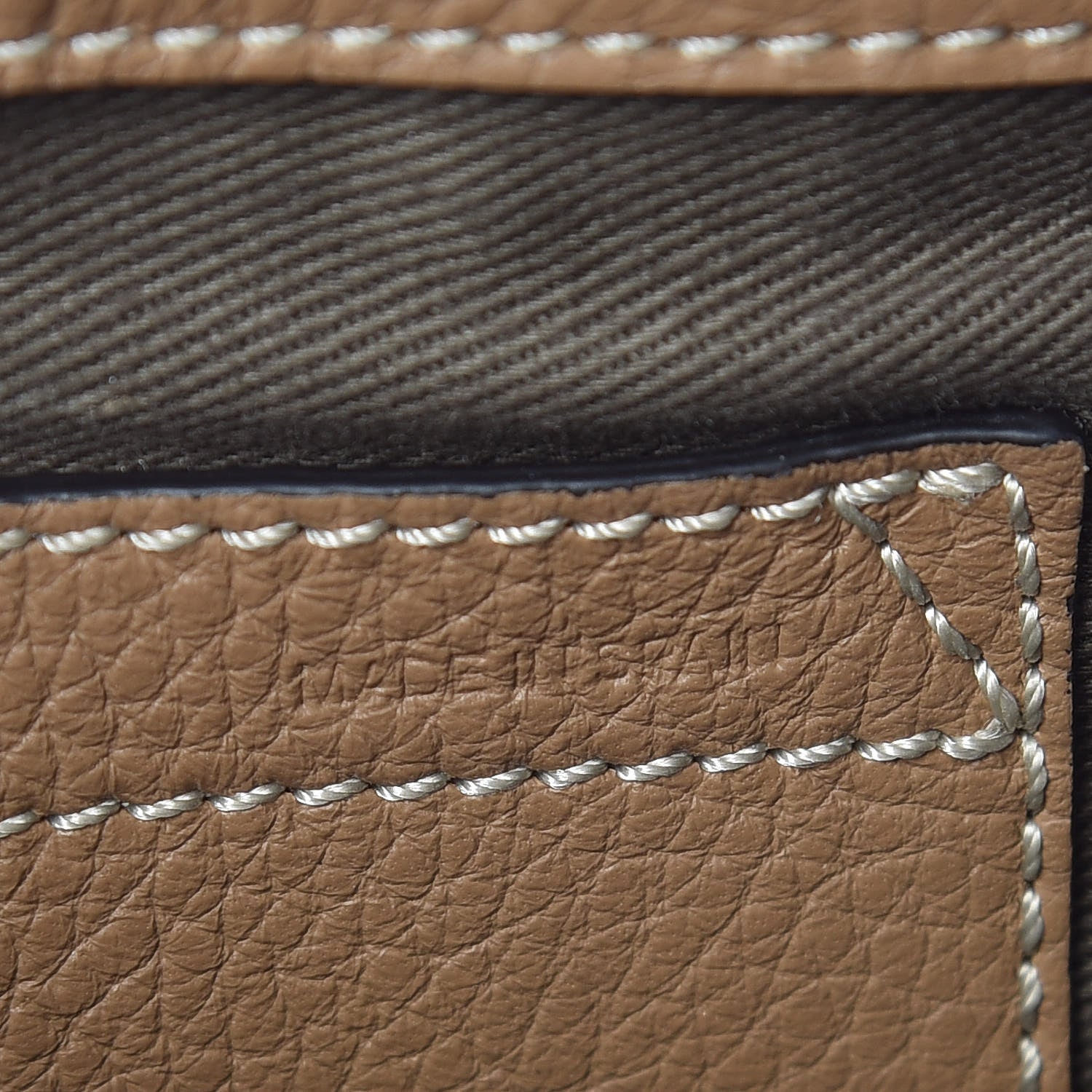 Chloe Calfskin Mini Marcie Round Crossbody Bag Nut 9 of 10