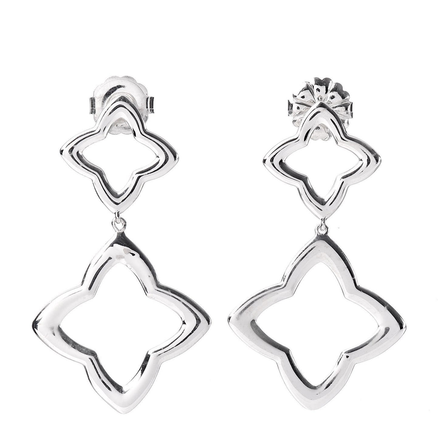 Sterling Silver Quatrefoil Drop Earrings