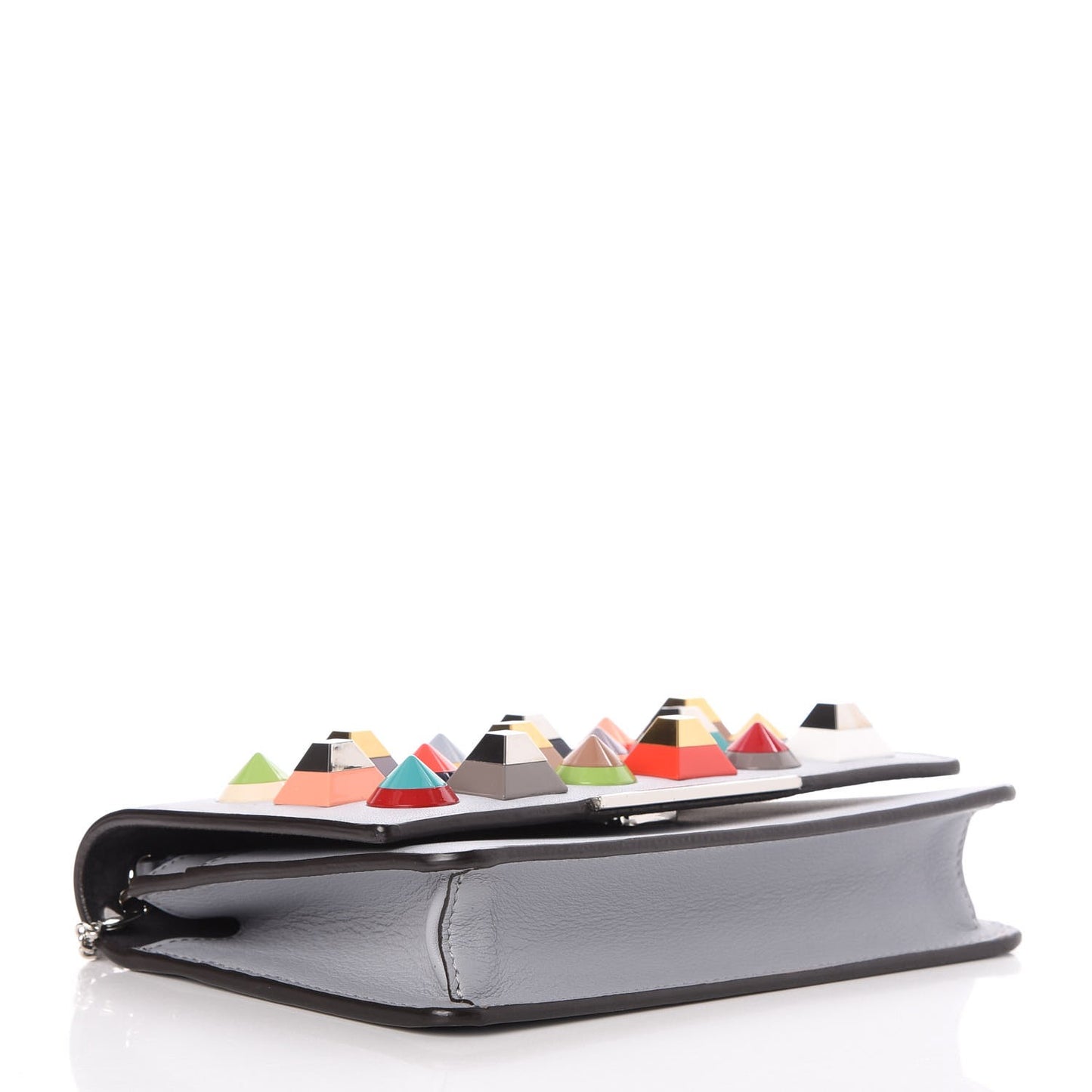 Vitello Dolce Studded Tube Wallet On Chain Ardesia Multicolor
