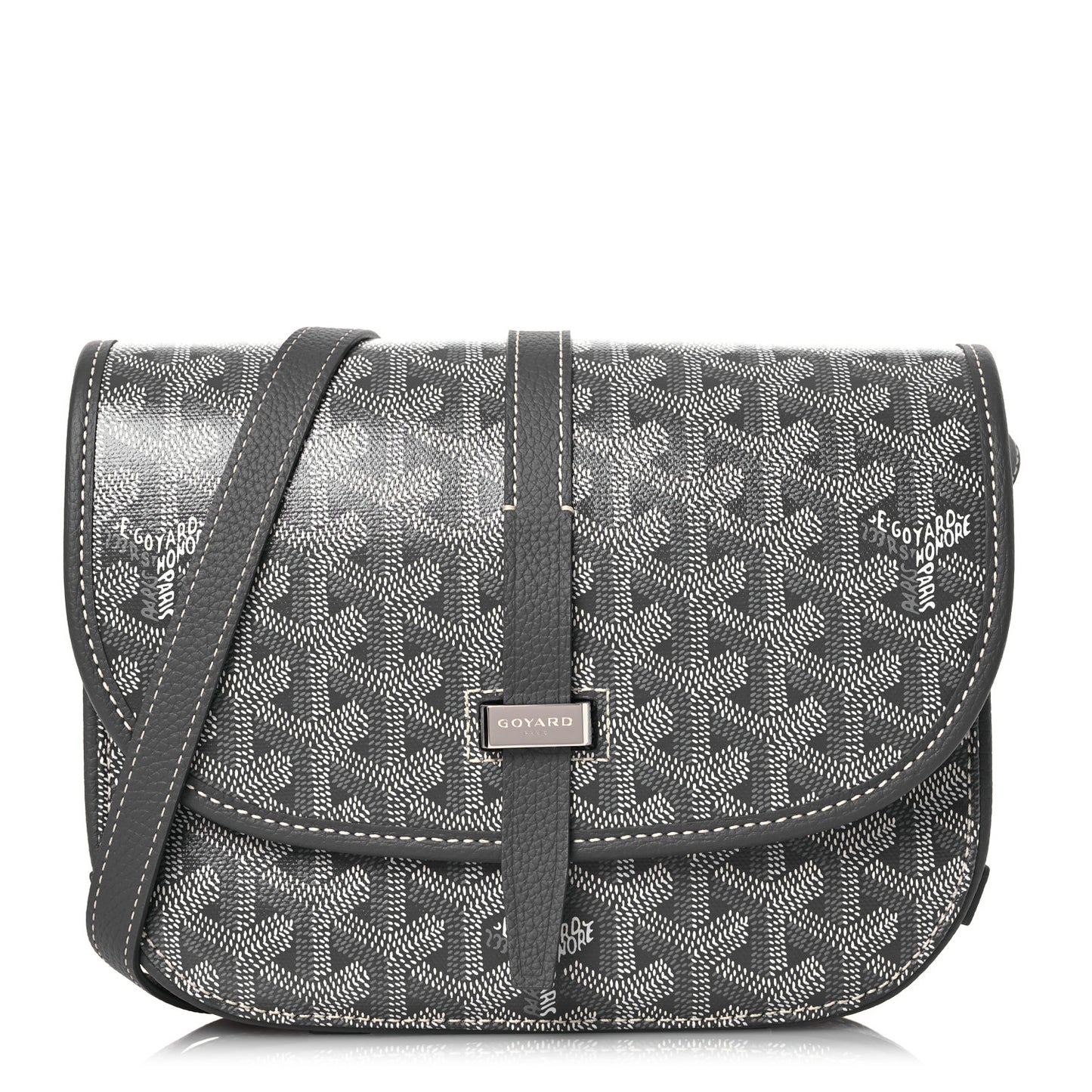 Goyardine Belvedere II PM Messenger Bag Gray