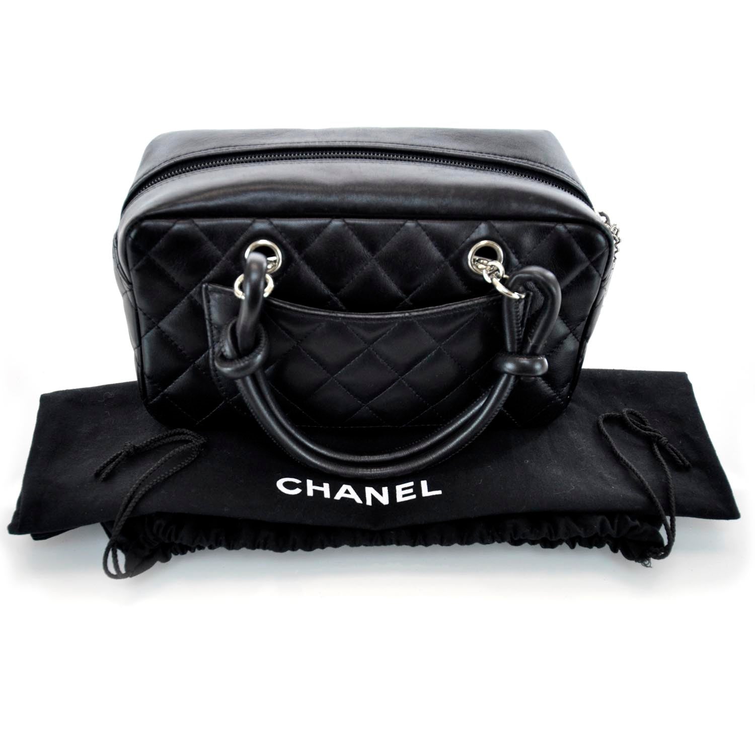 Chanel Calfskin Quilted Small Cambon Bowler Black 4 of 12