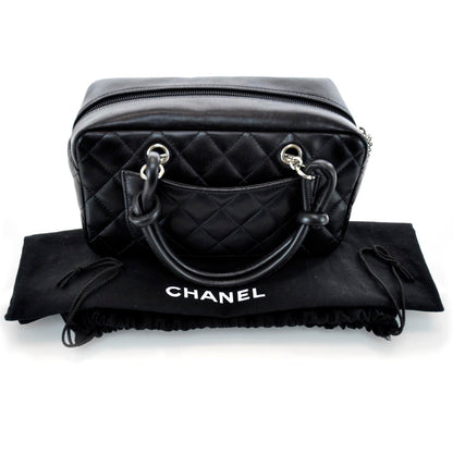 Chanel Calfskin Quilted Small Cambon Bowler Black 4 of 12