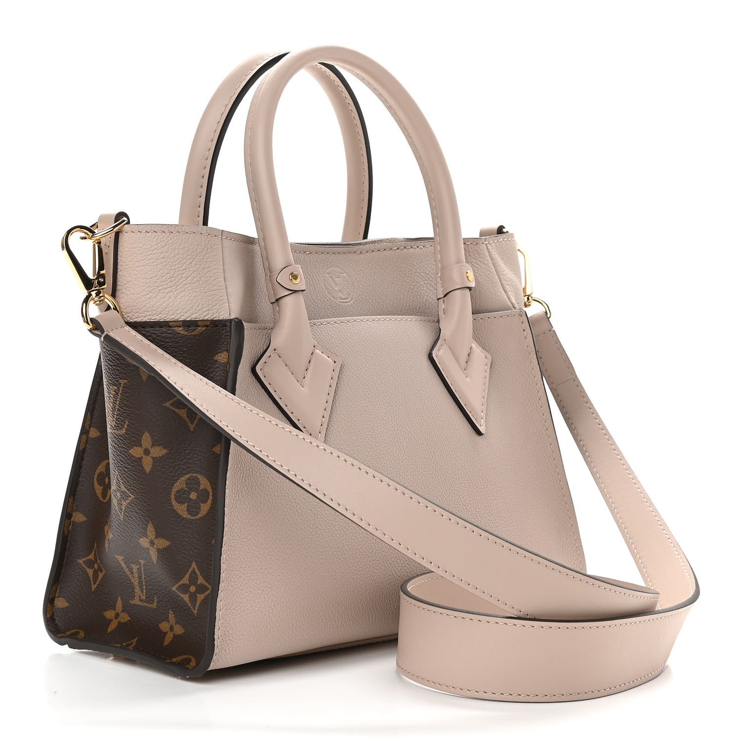 Calfskin Monogram On My Side PM Greige