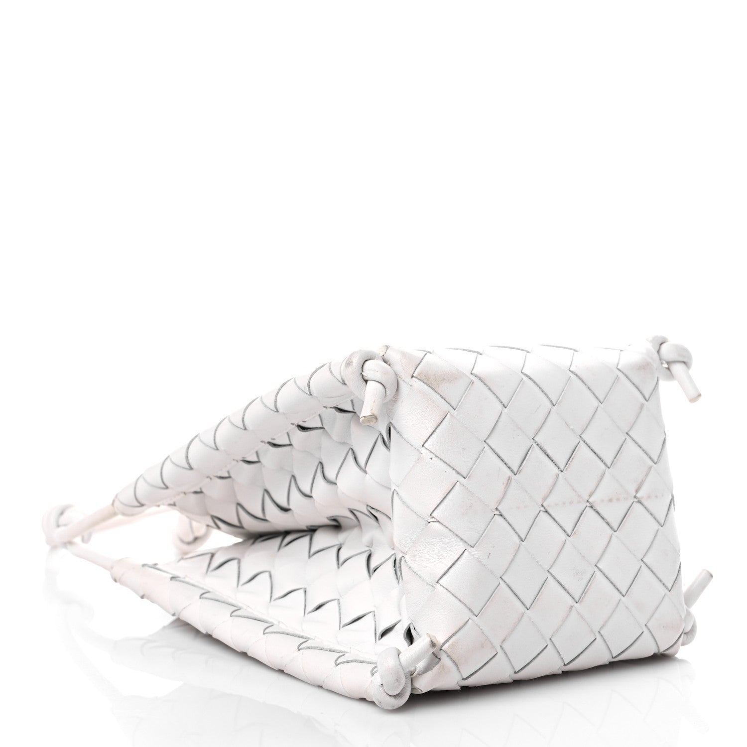 Bottega Veneta Nappa Intrecciato The Mini Knot Shoulder Bag Chalk 3 of 8