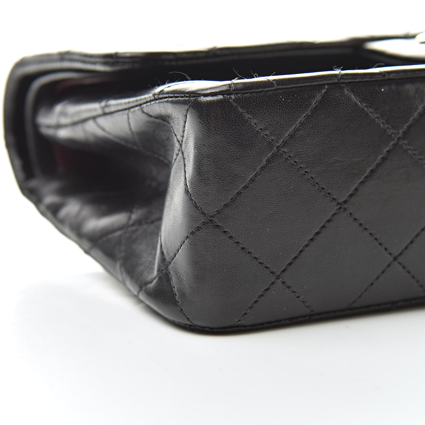 Lambskin Quilted Small Double Flap Black