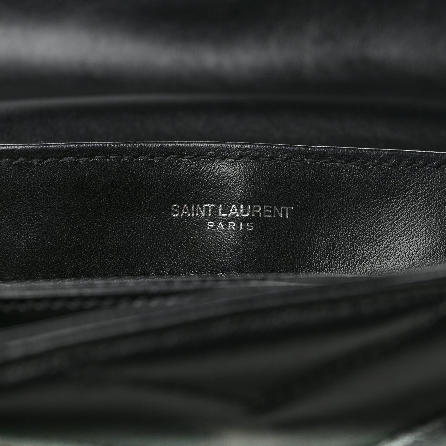 Calfskin Y Quilted Monogram Toy Loulou Crossbody Bag Black