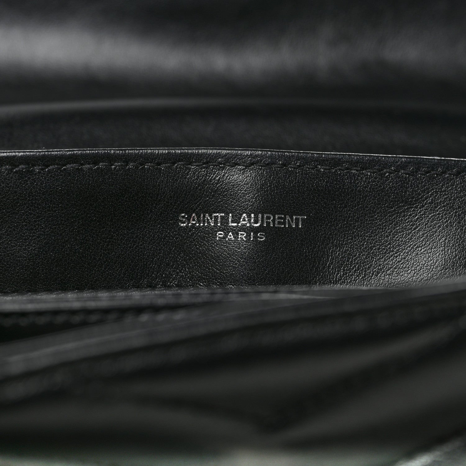 Saint Laurent Calfskin Y Quilted Monogram Toy Loulou Crossbody Bag Black 7 of 12