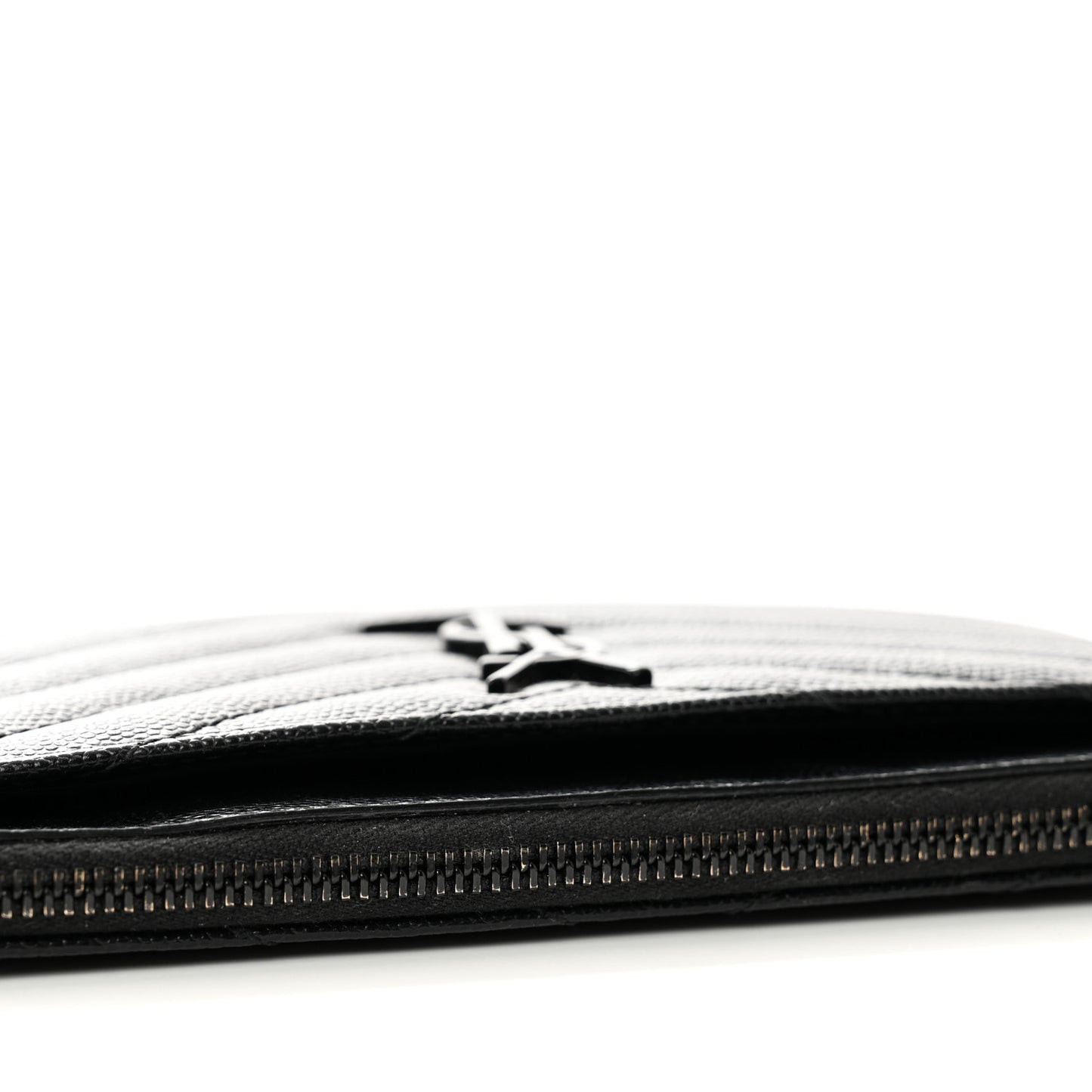 Grain De Poudre Chevron Monogram Bill Pouch Black