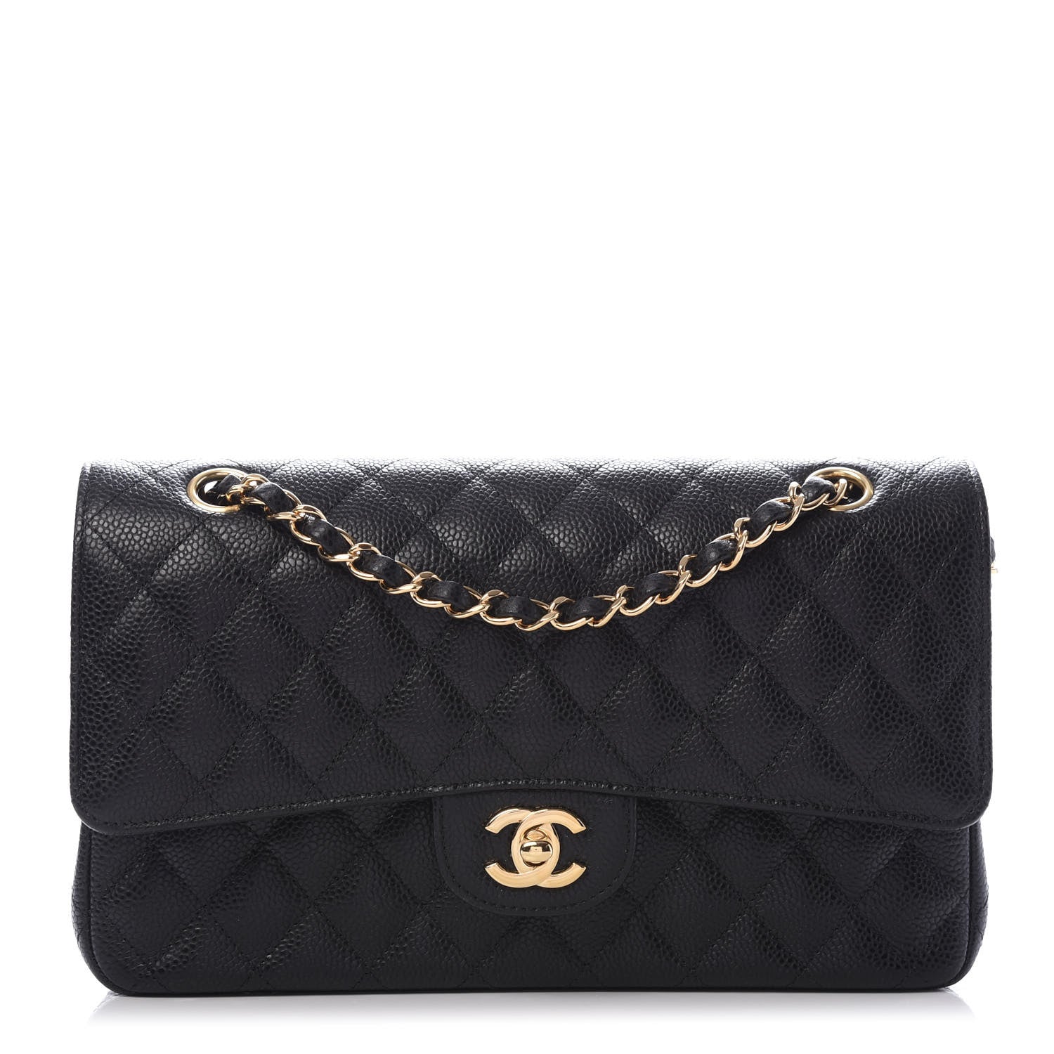 Chanel Caviar Quilted Medium Double Flap Black 1 of 10