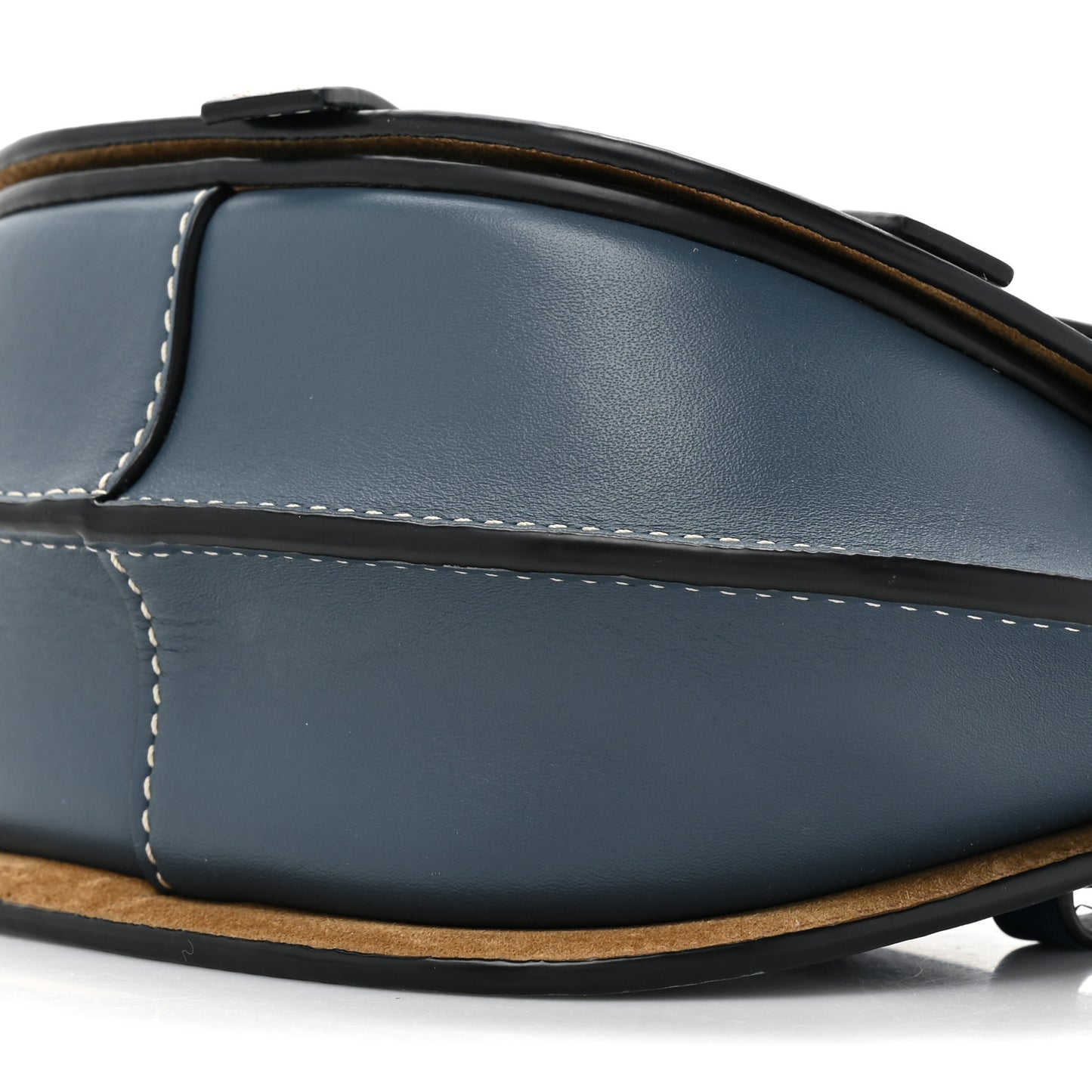Calfskin Mini Gate Belt Bag Steel Blue
