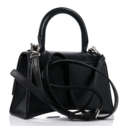 Balenciaga Grained Calfskin Hourglass Top Handle Bag XS Black 3 of 18