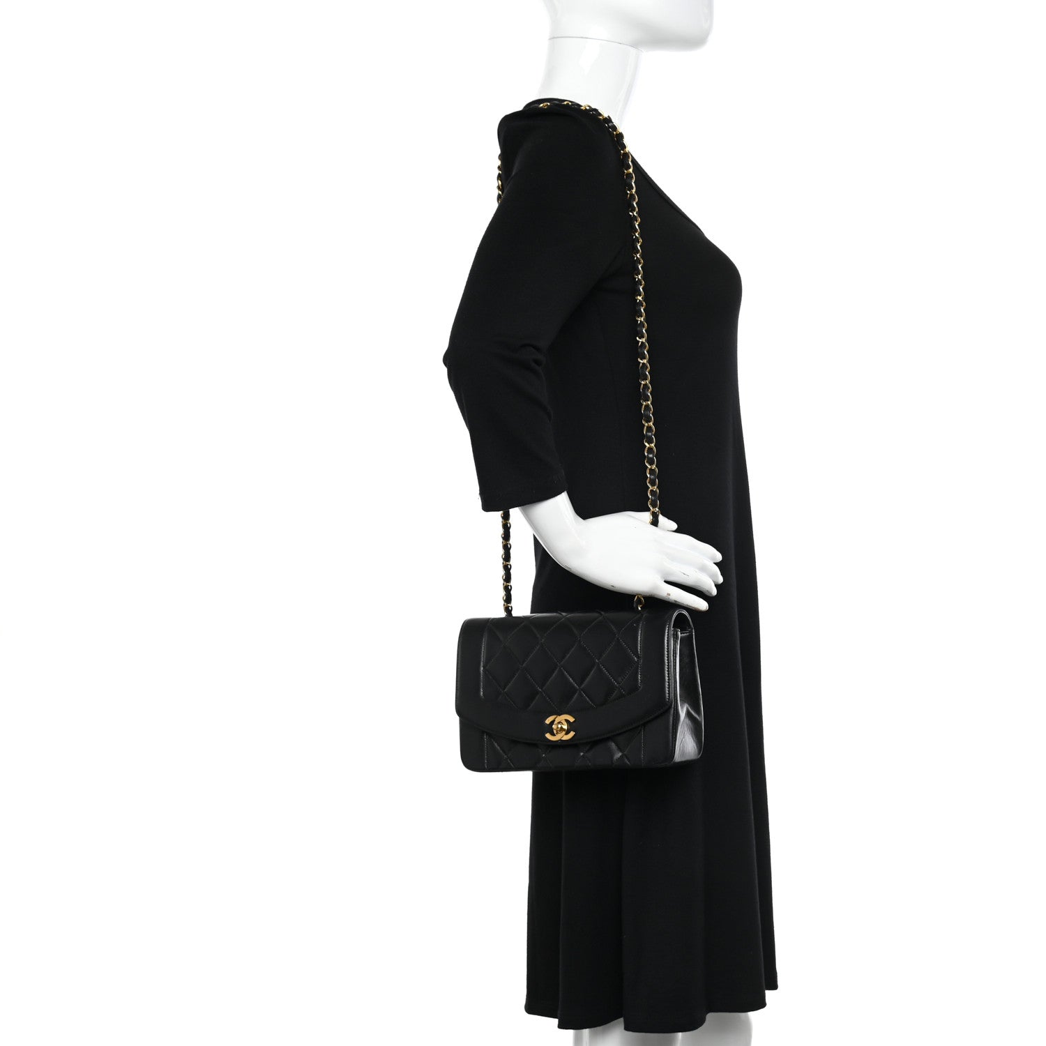Chanel Lambskin Quilted Small Single Flap Black 2 of 12