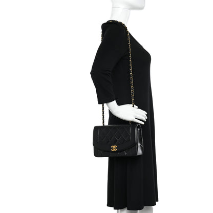 Chanel Lambskin Quilted Small Single Flap Black 2 of 12