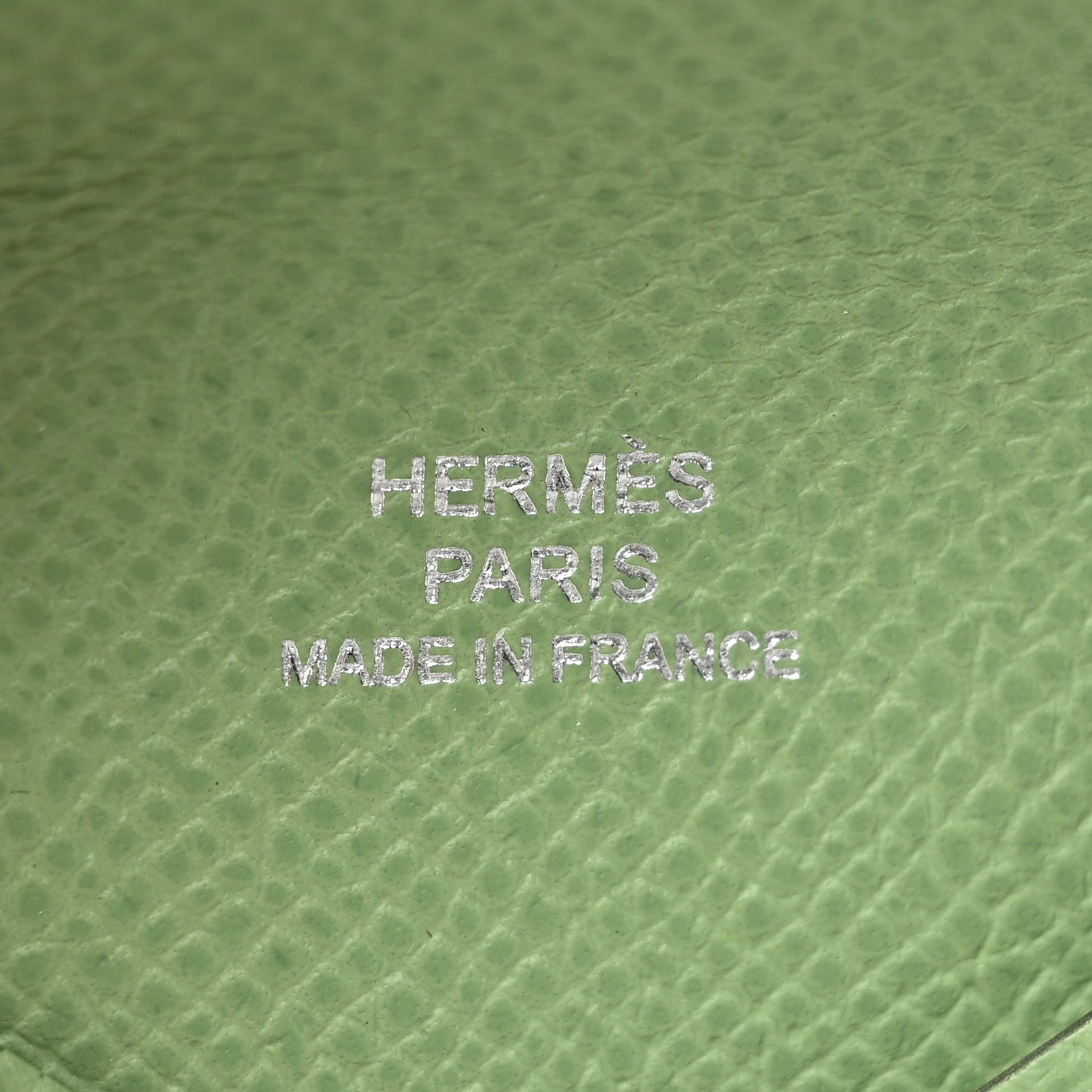 Hermes Epsom Calvi Card Case Vert Criquet 6 of 9