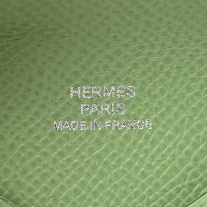 Hermes Epsom Calvi Card Case Vert Criquet 6 of 9