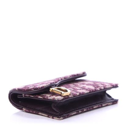 Christian Dior Oblique Saddle Card Holder Bordeaux 4 of 8