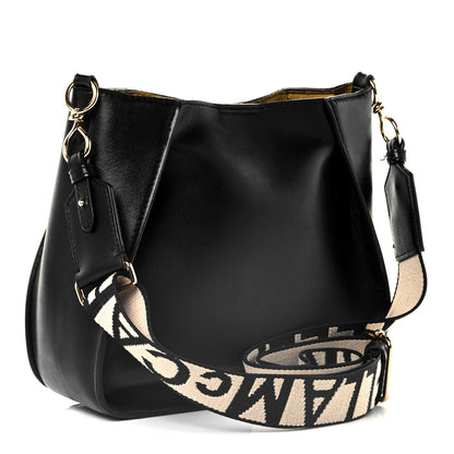 Stella McCartney Eco Alter Nappa Perforated Logo Mini Crossbody Black 3 of 9