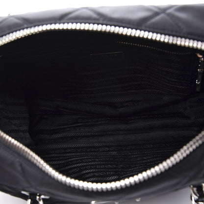 Prada Nylon Tessuto Impuntu Quilted Shoulder Bag Black 4 of 10