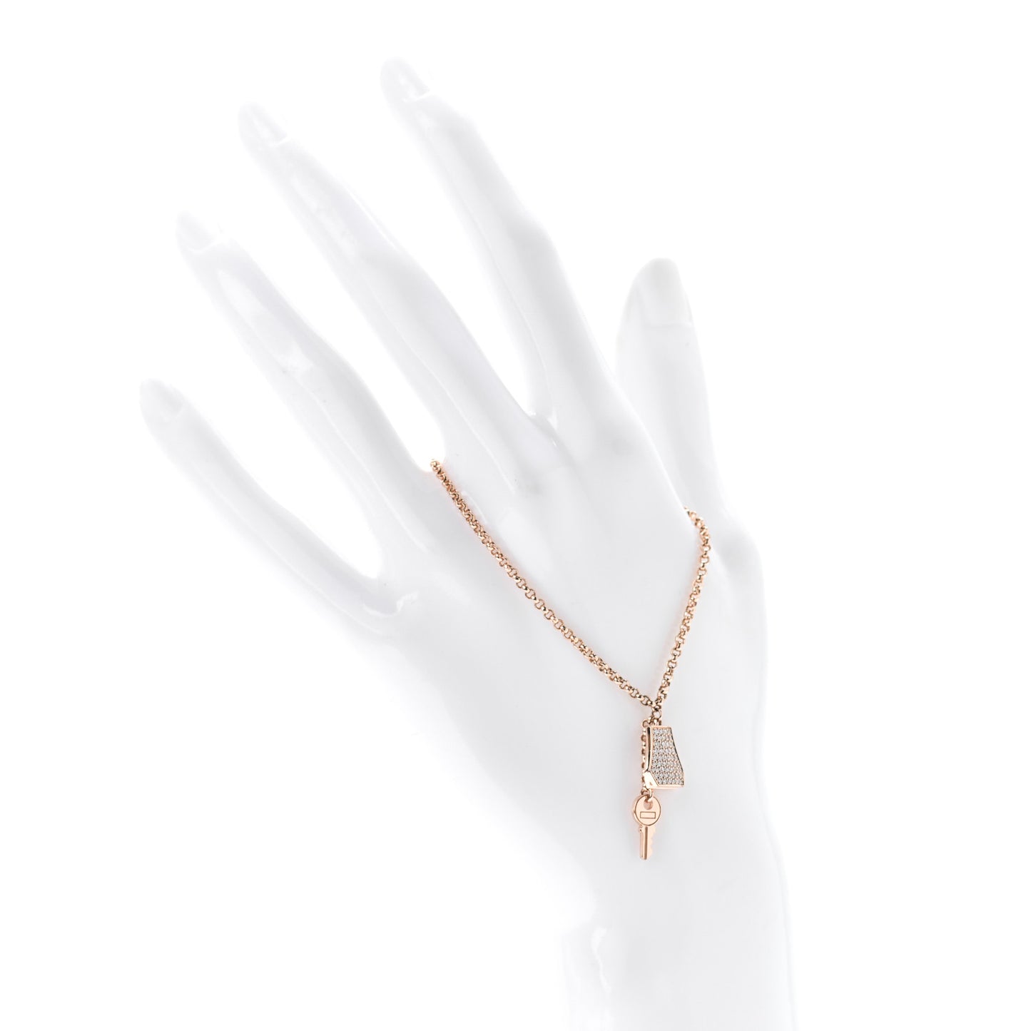 18K Rose Gold Diamond PM Kelly Clochette Bracelet SH