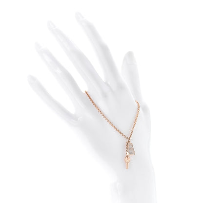 Hermes 18K Rose Gold Diamond PM Kelly Clochette Bracelet SH 2 of 5