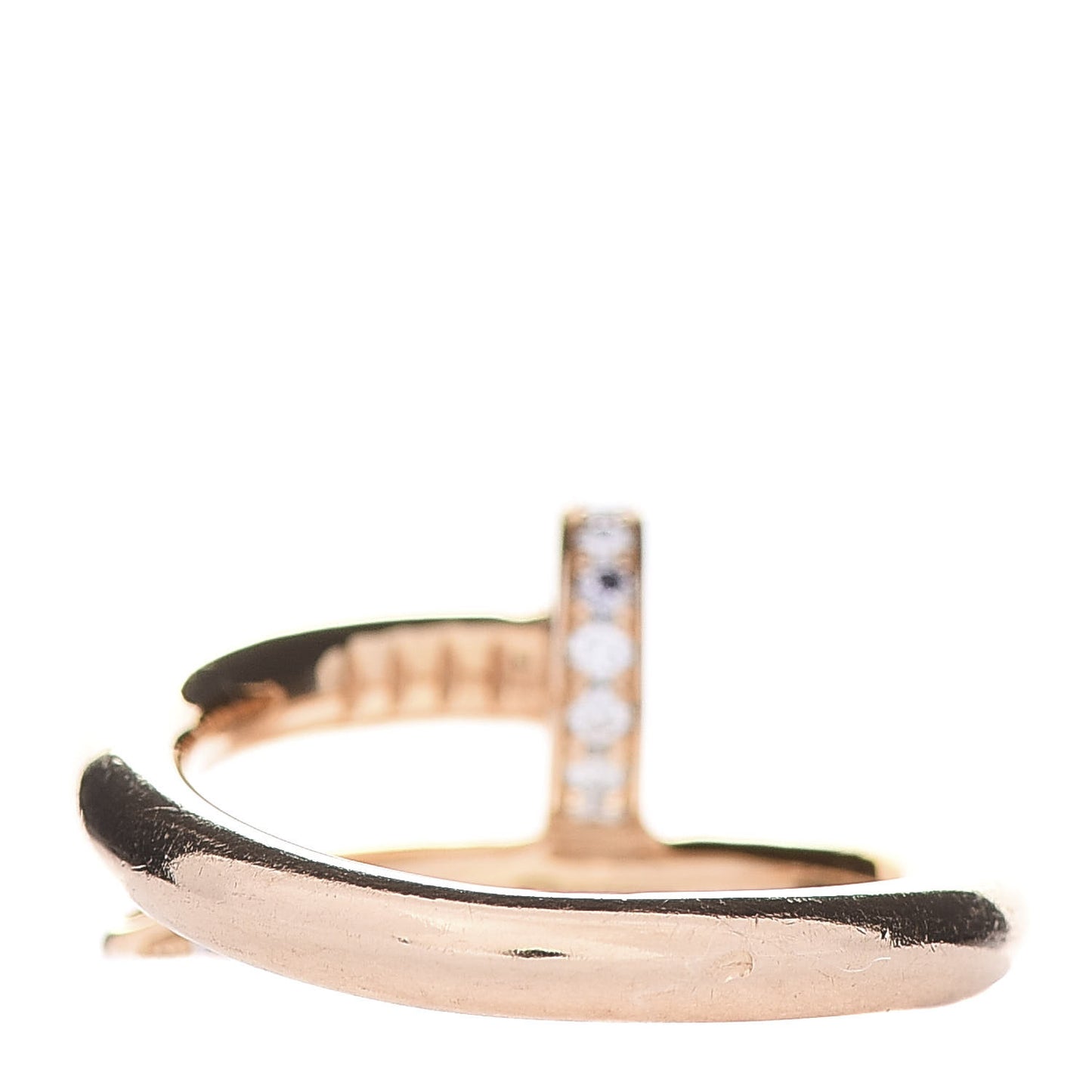 18K Pink Gold Diamond Juste Un Clou Ring 49 4.75