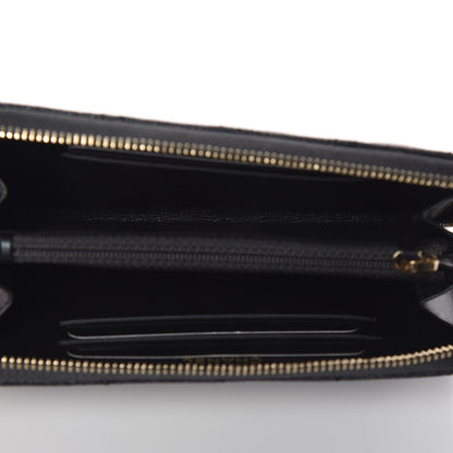 Chanel Iridescent Caviar Quilted Medium Zip Around Wallet Black 5 of 9