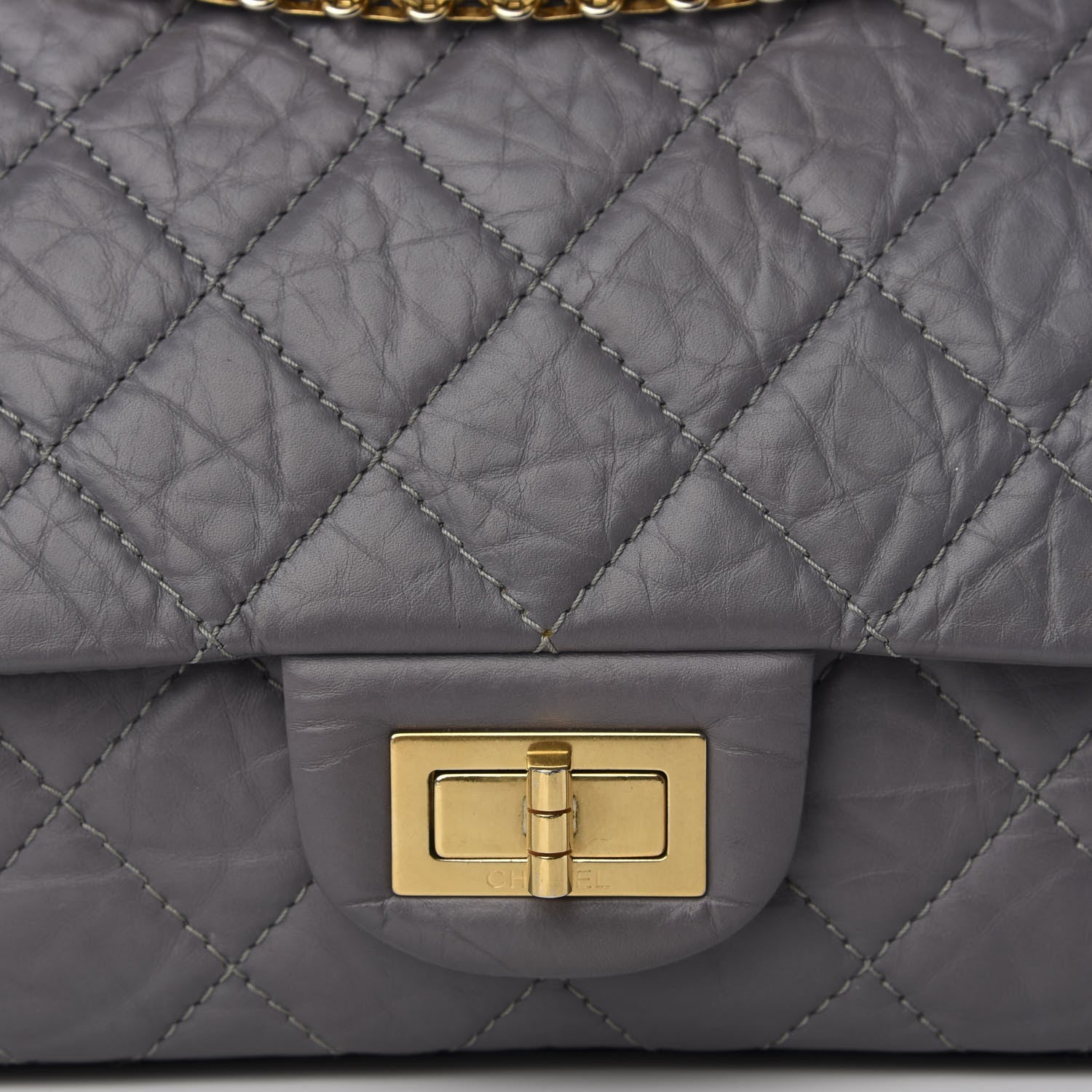 Chanel Aged Calfskin Quilted 2.55 Reissue 227 Flap Grey 8 of 10