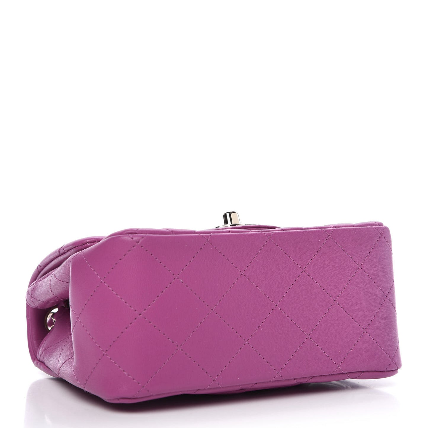 Lambskin Quilted Mini Square Flap Purple