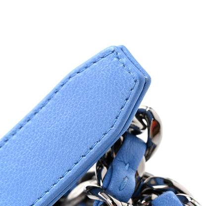 Chanel Lambskin Quilted Chanel 19 Wallet On Chain WOC Blue 14 of 15